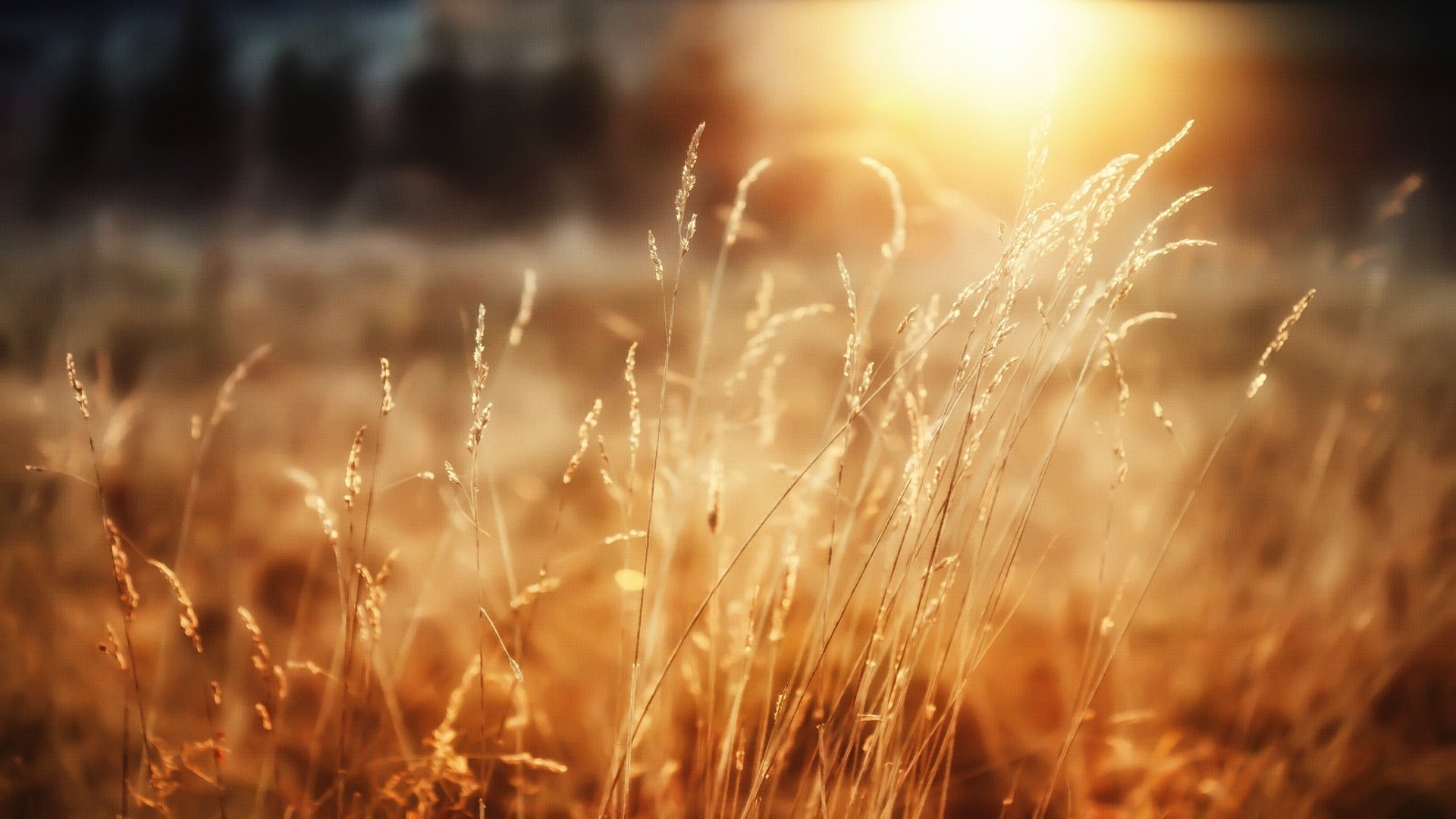 papier peint macro matin soleil herbe blé forêt joie