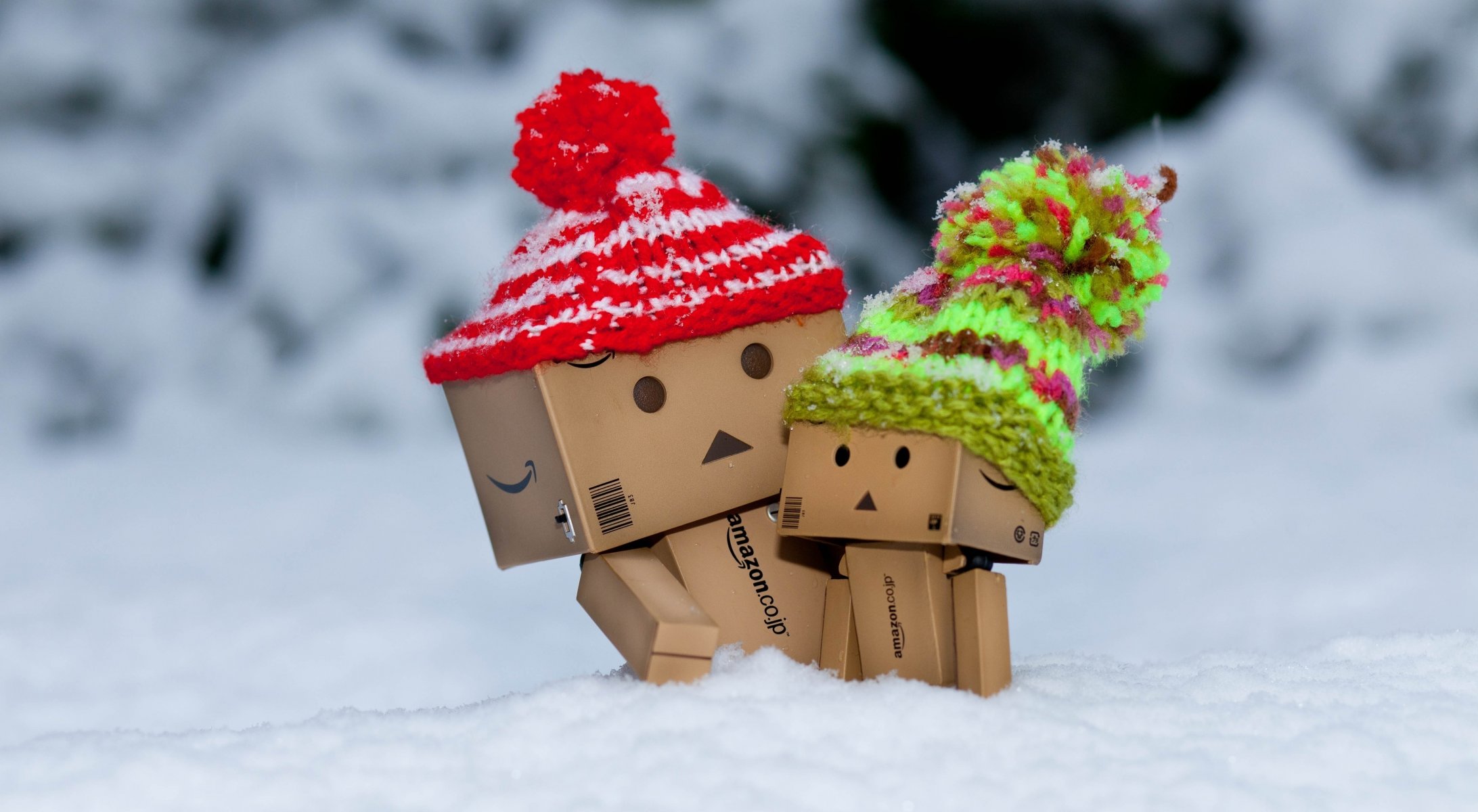 коробка danbo шапки зима снег мороз