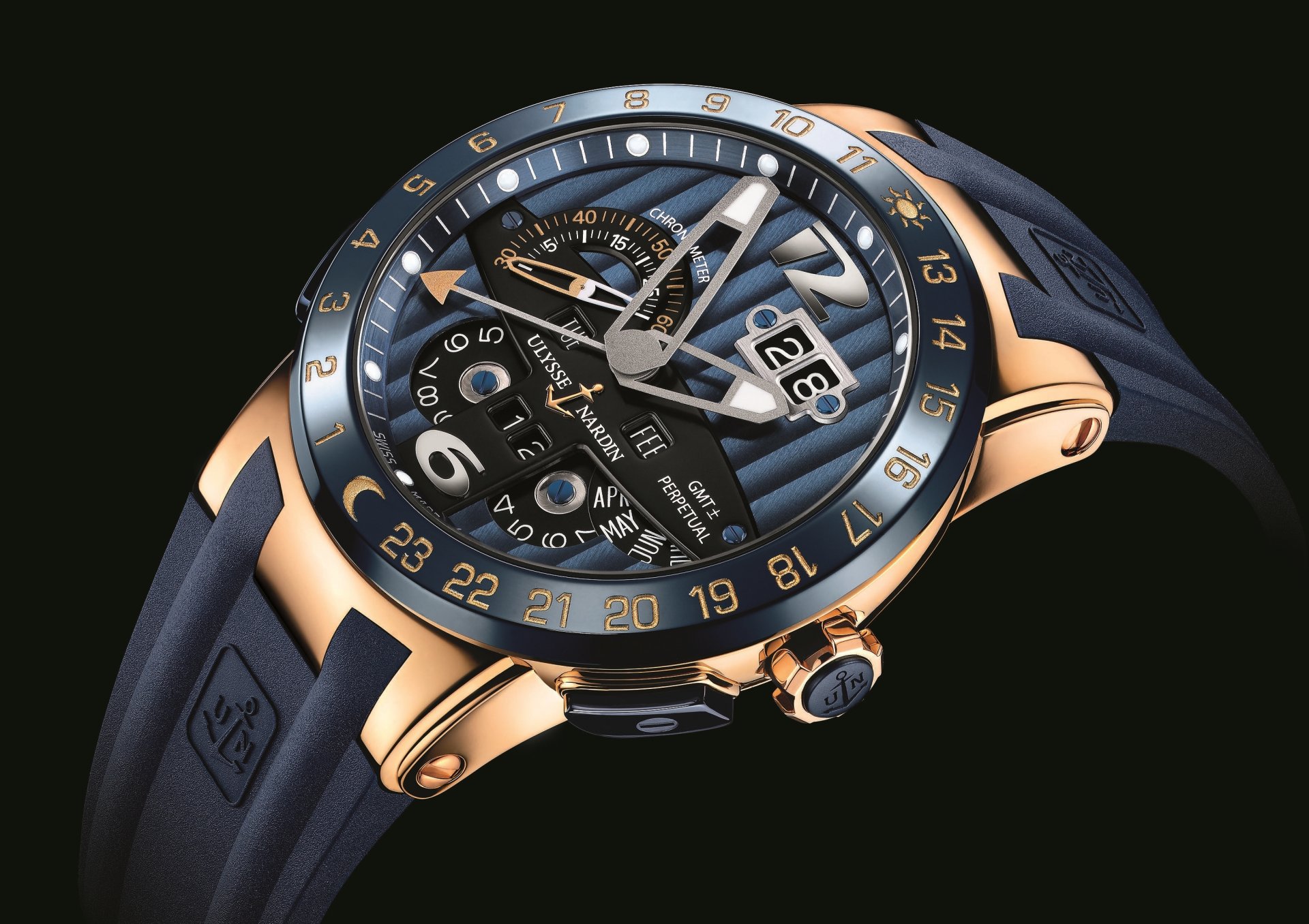 montre ulysse nardin bleu toro grand