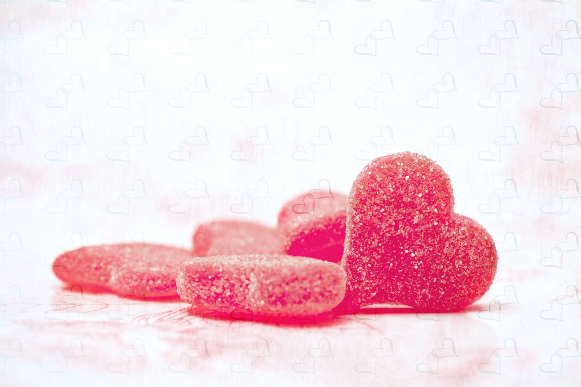 dulces corazones azúcar