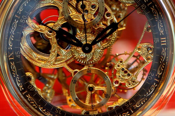 Mechanical watches. Gold coloring