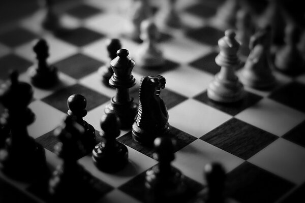 Échecs en noir et blanc