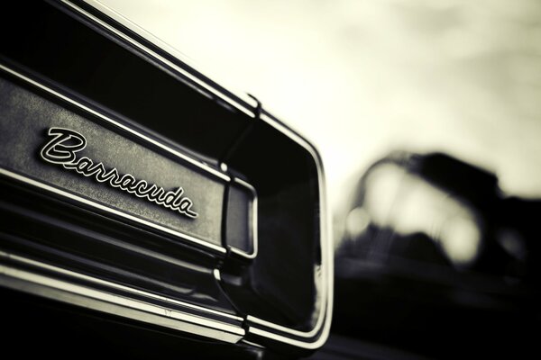 Bumper of a black vintage car