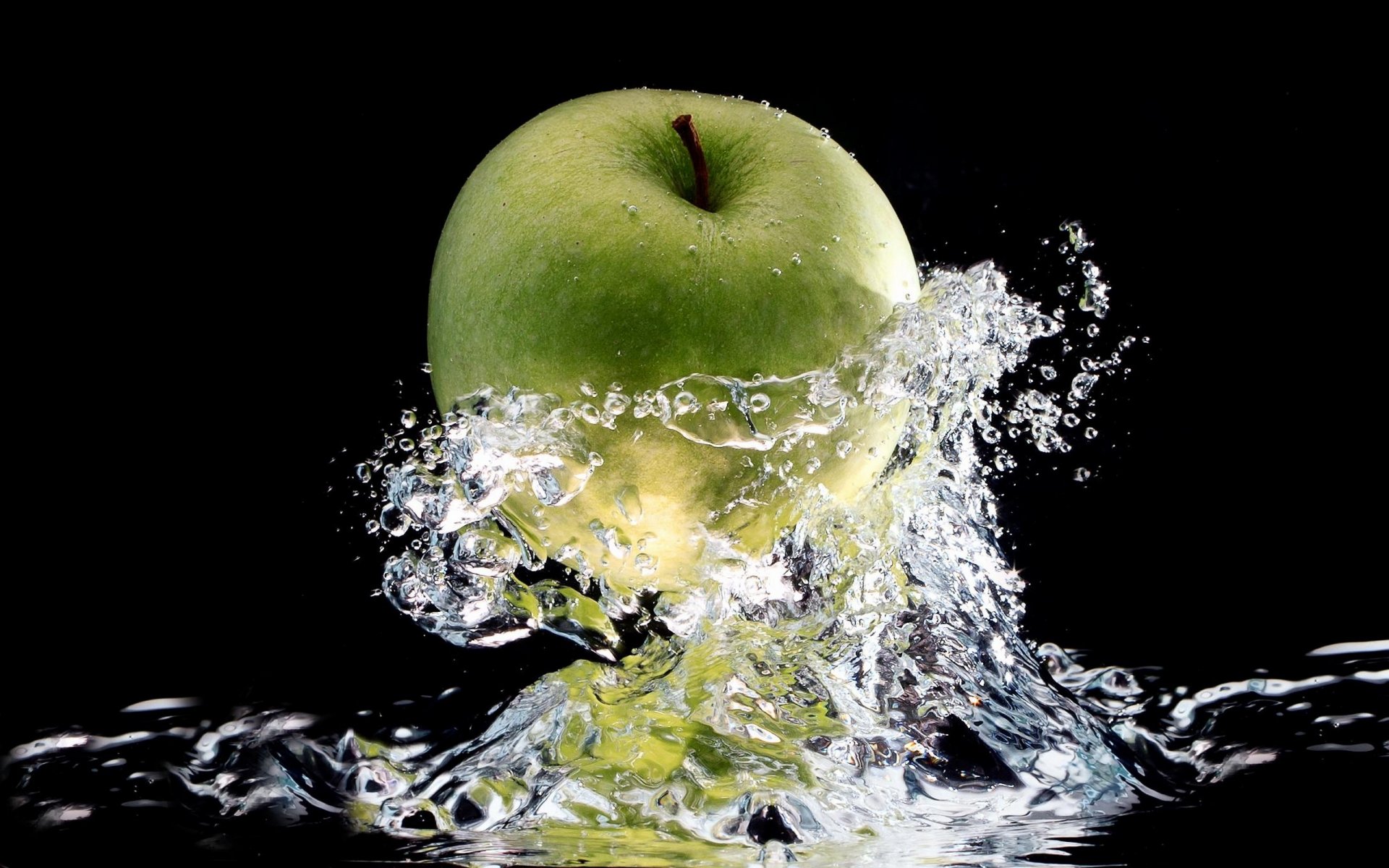 hintergrund apfel wasser tropfen spritzer