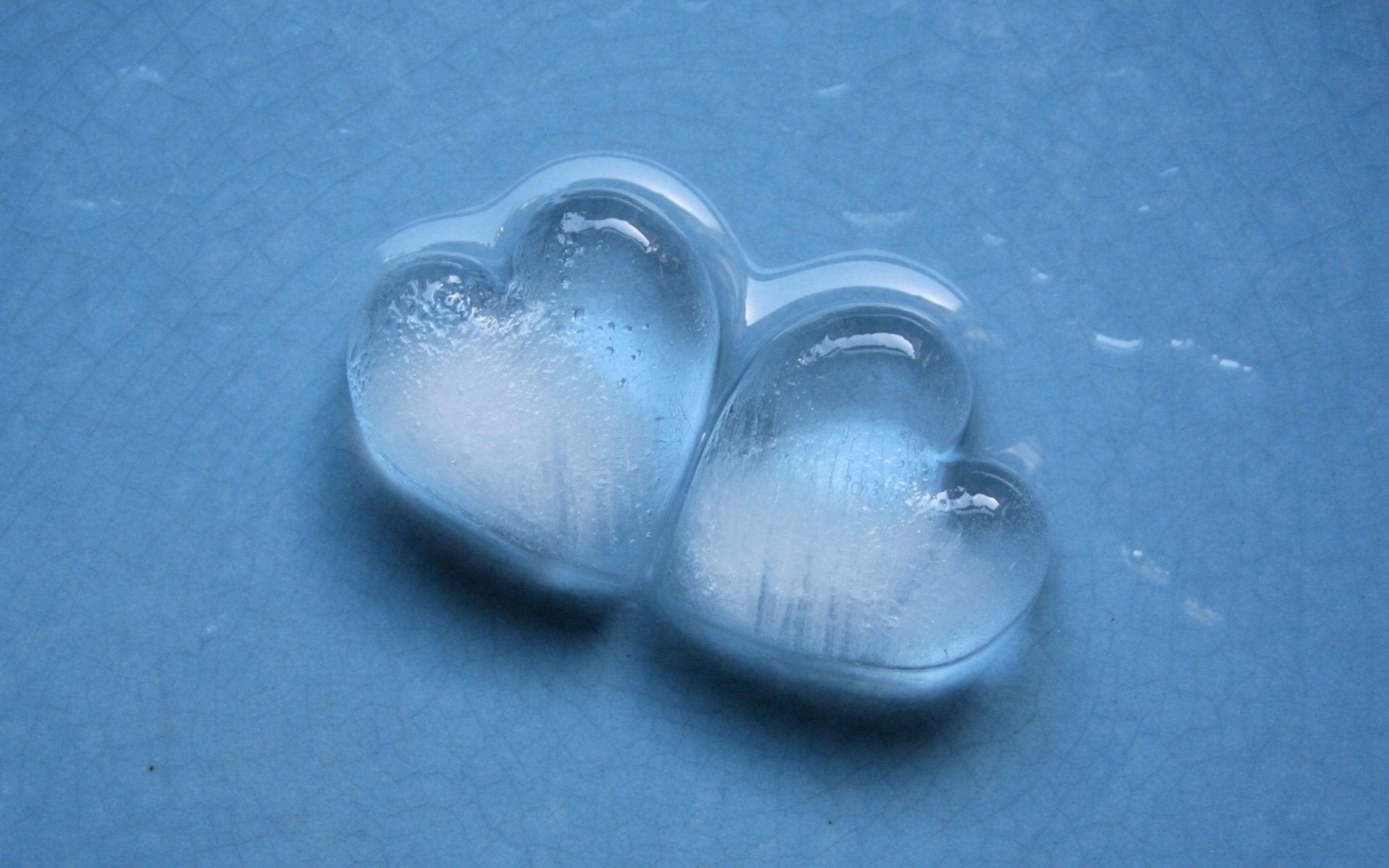 blue background water shape heart two pair hearts mood