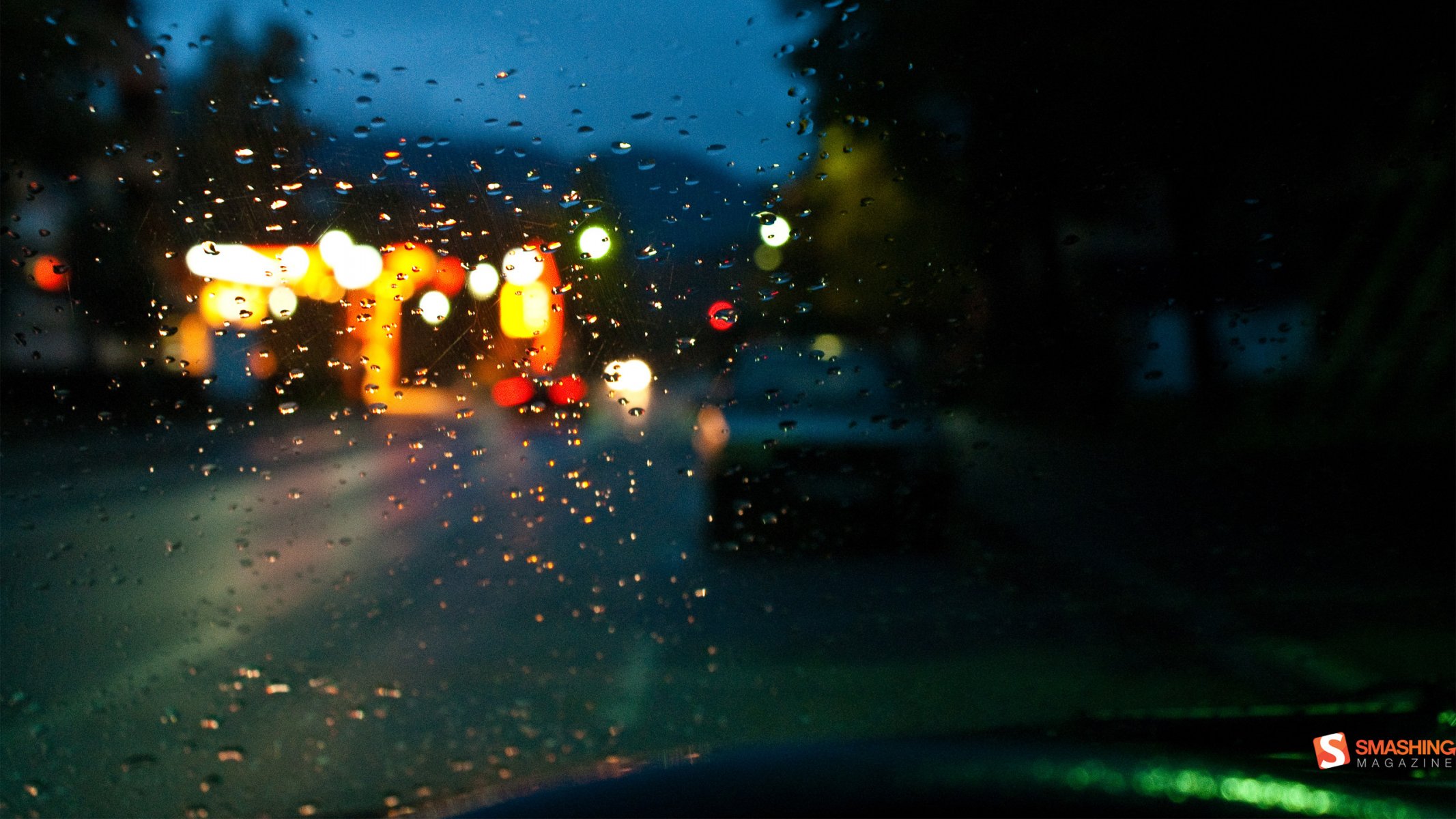 auto regen straße windschutzscheibe