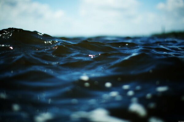 Close-up di acqua e piccole onde