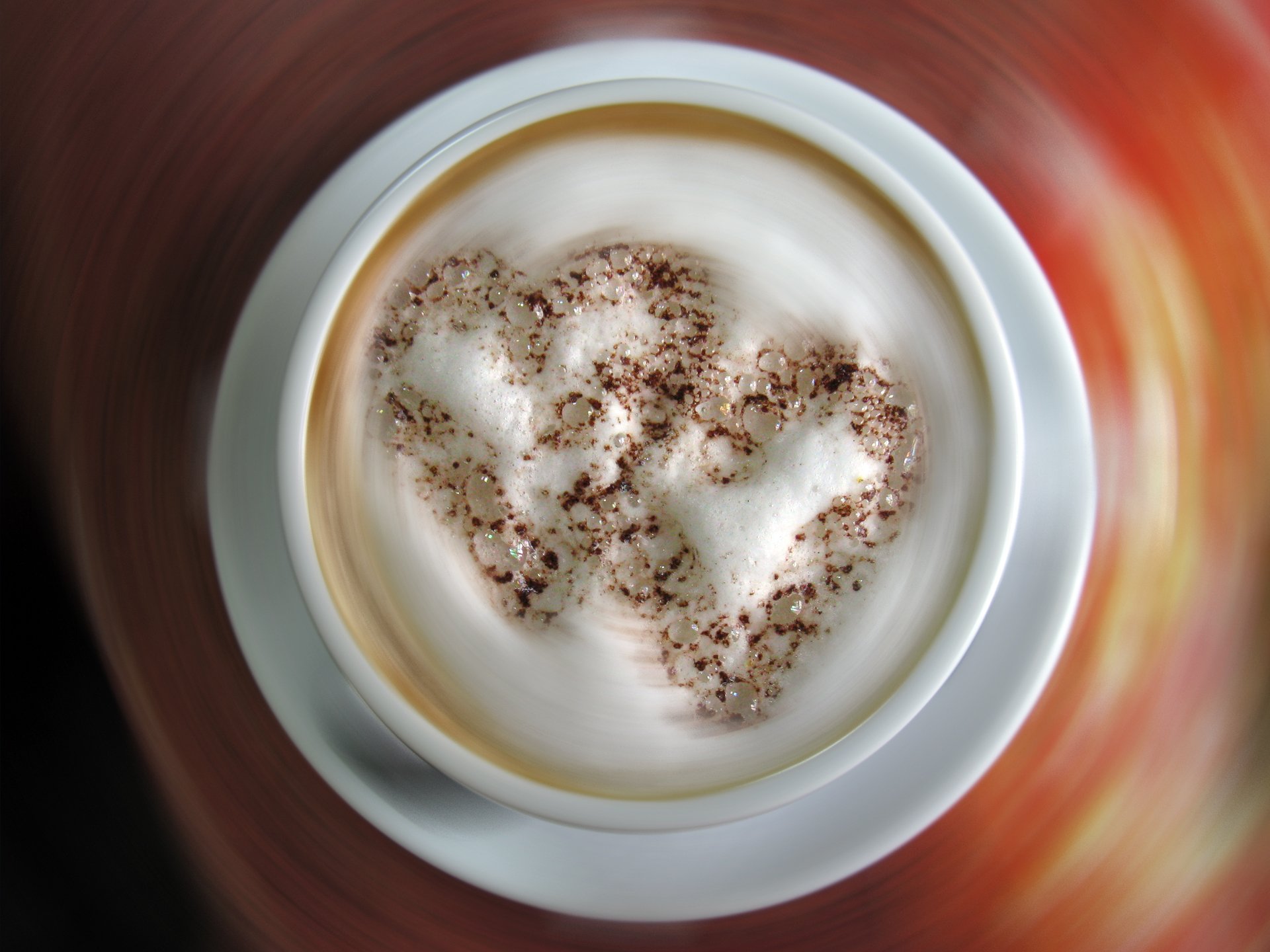 amor taza corazón café capuchino