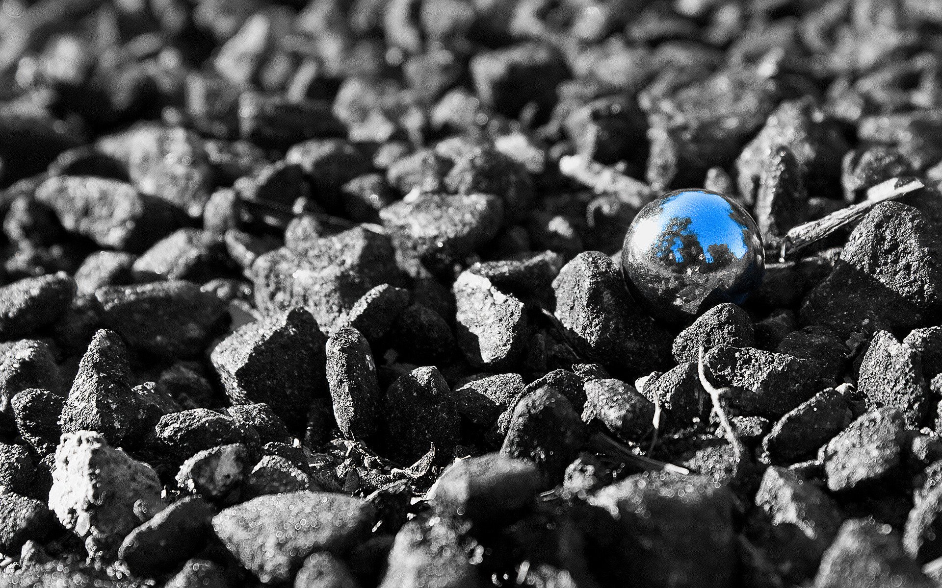 pierres boule réflexion