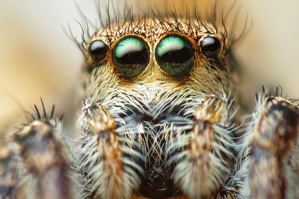 La araña busca el almuerzo