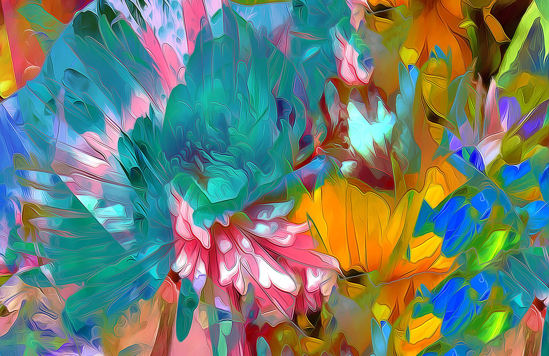 linien farben blumen natur