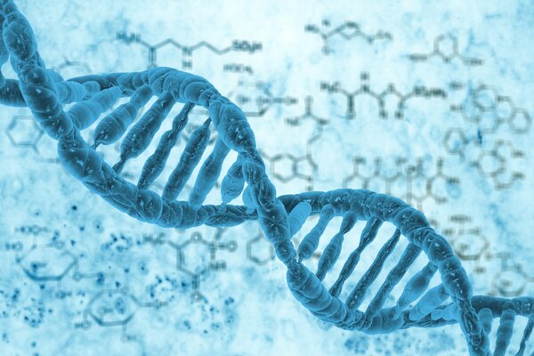 Obraz struktury DNA w Kolorze Niebieskim