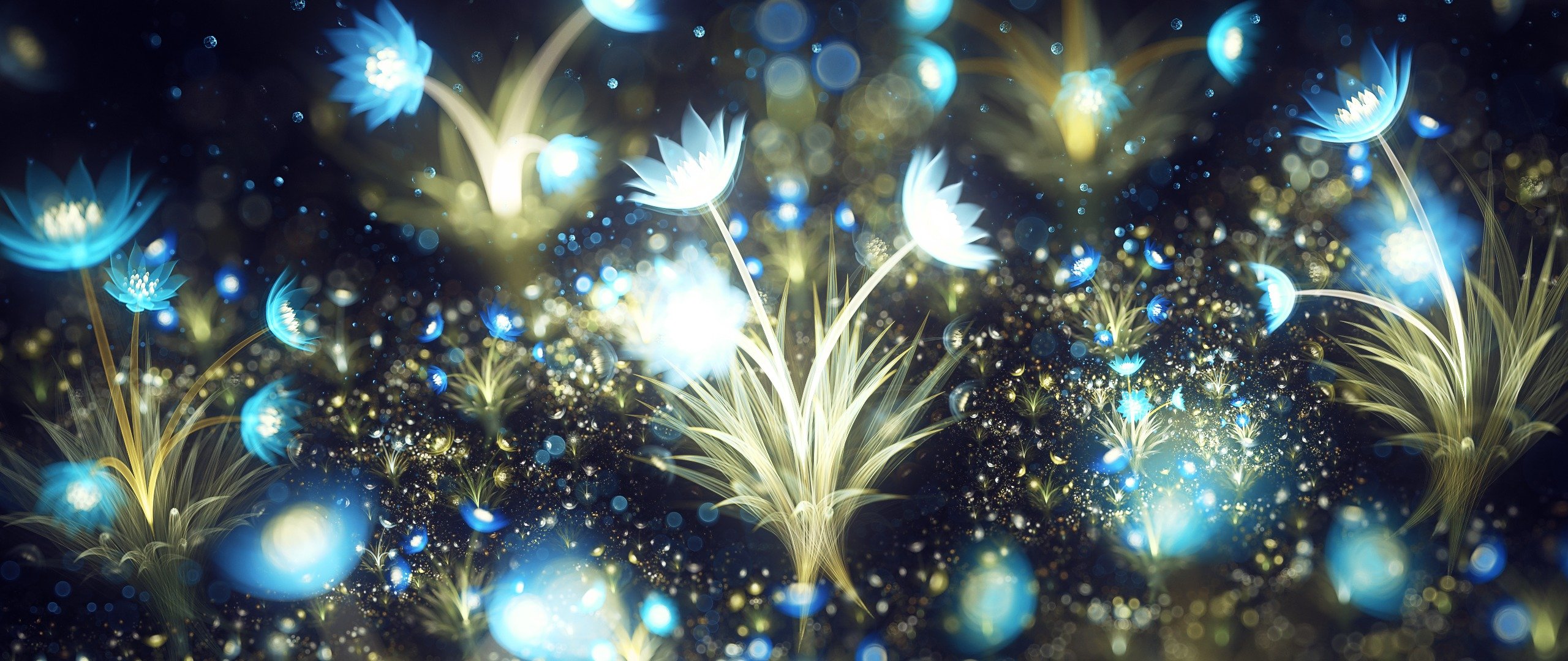 abstrait fleurs lumière pétales herbe