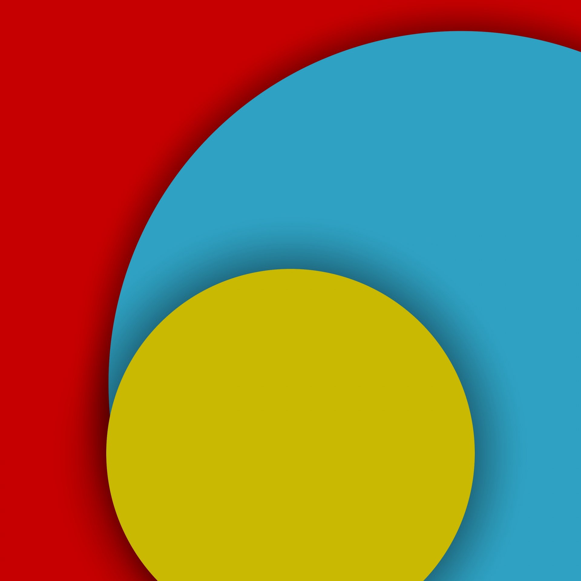 android 5.0 lollipop matériel conception lignes abstraction rayures couleurs cercles demi-cercle rouge jaune bleu