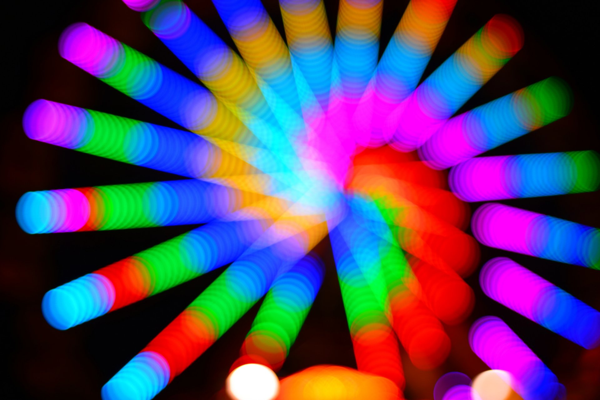 lumière couleur éblouissement spirale lumières