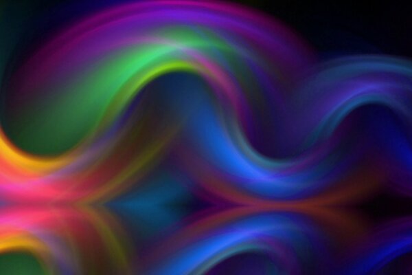 Abstract color waves and lines