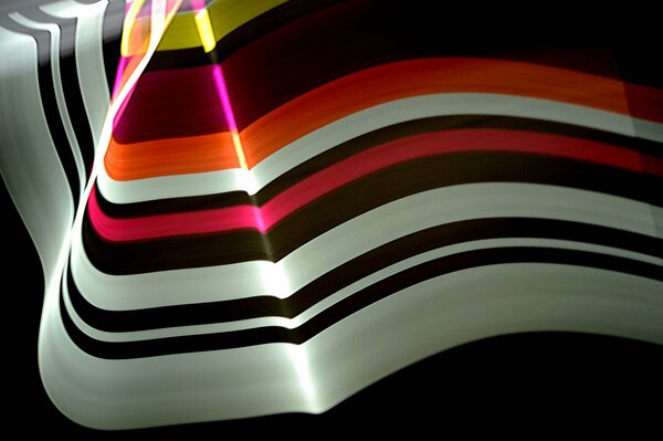 Colored lines curves in stripes