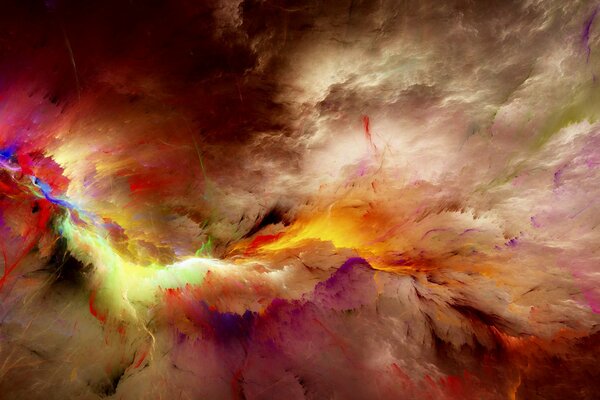 Colores coloridos abstractos en las nubes