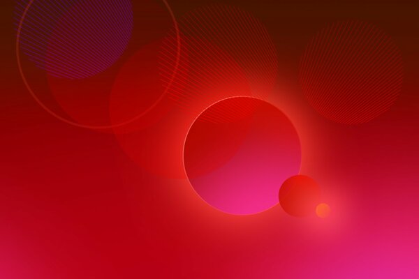 Cercles rouges dans le style de l abstraction