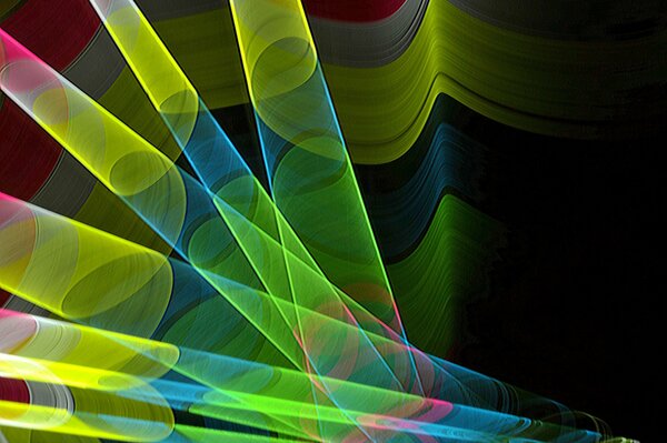 Tubi volumetrici, linee luminose. Tubo di luce colorata