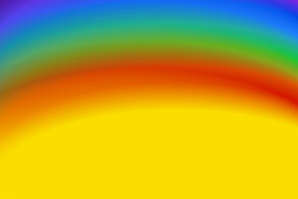 An incomplete rainbow with a predominant yellow color