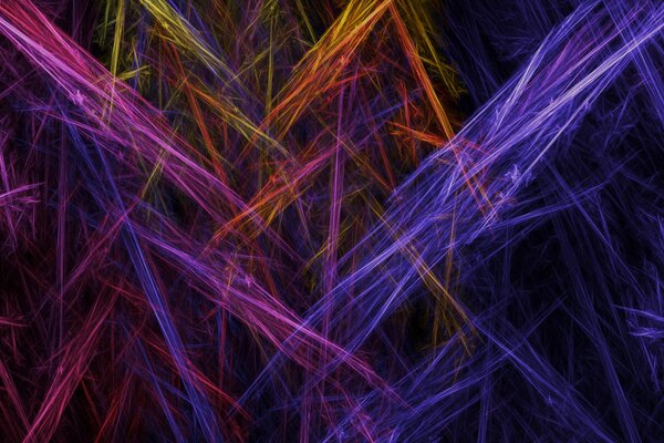 Abstraction of neon multicolored rays