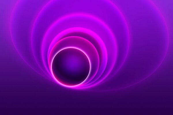 Three-dimensional circle on a colorful background