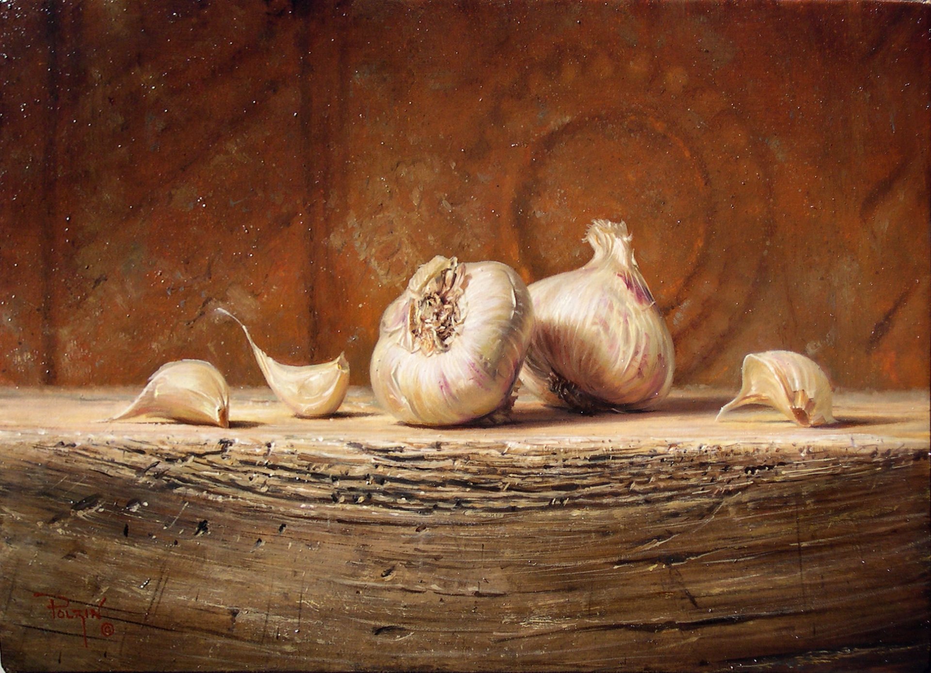 kyle polzin picture pattern reproduction still life table garlic close up