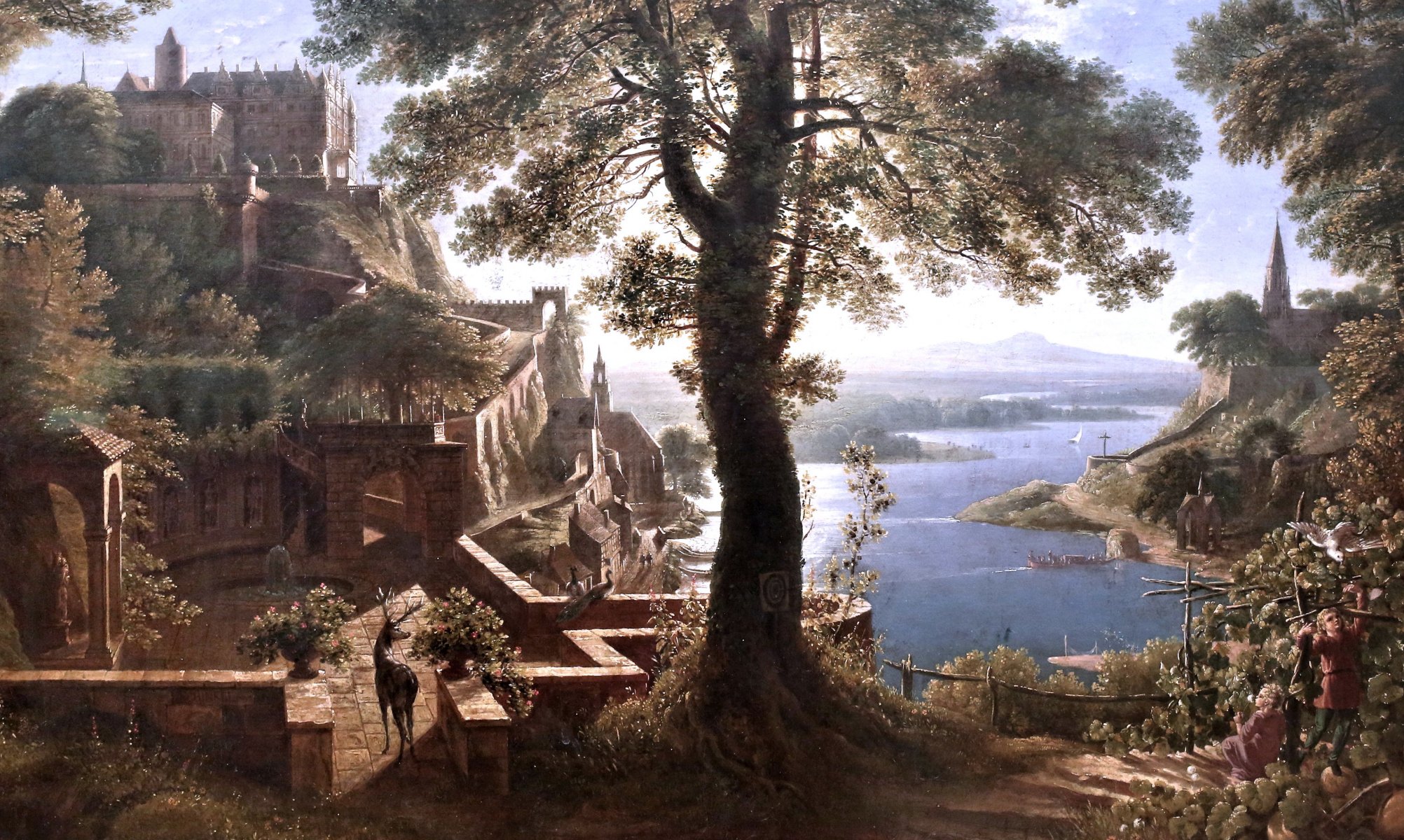 karl friedrich schinkel art pattern château en bordure de fleuve castle riverside