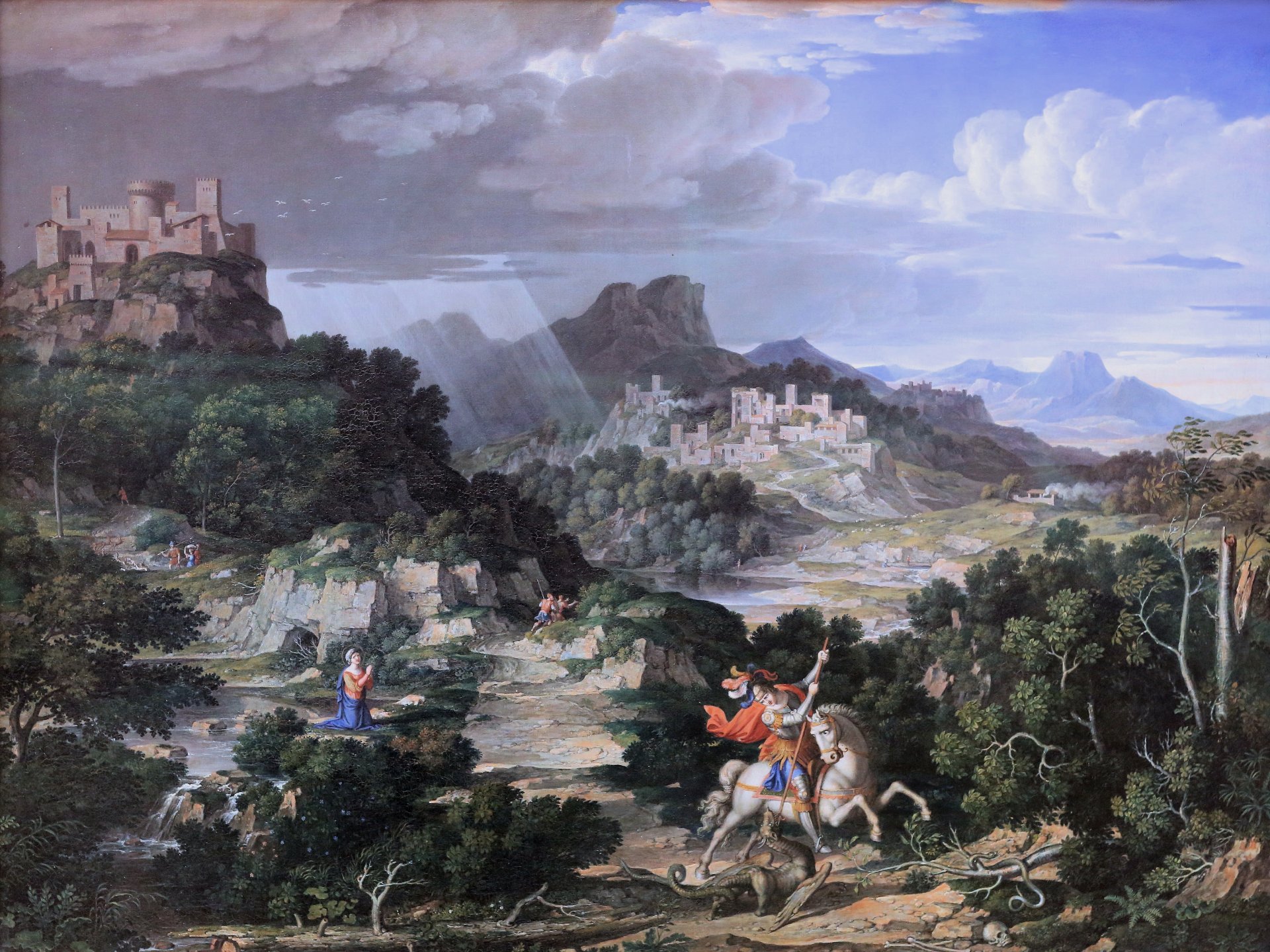 Joseph Anton Koch Josef Anton Koch Austrian romantic painter heroic landscape from St. George new Pinakothek art gallery munich