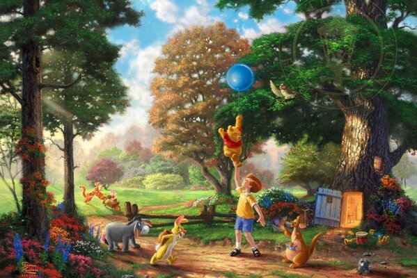 Disegno della serie Winnie the Pooh e Christopher Robin