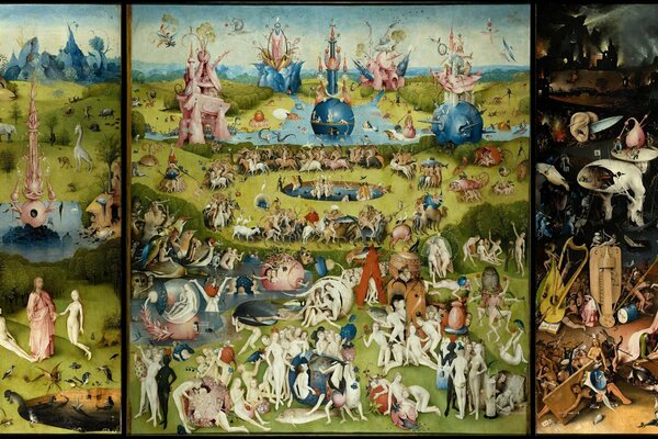 Painting garden of earthly delights