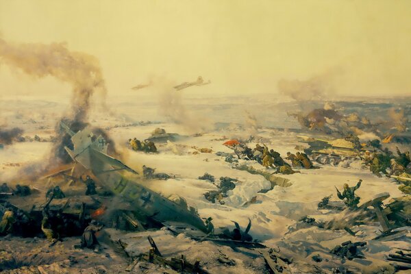Fragment de l image de la ville-héros de la bataille de Stalingrad