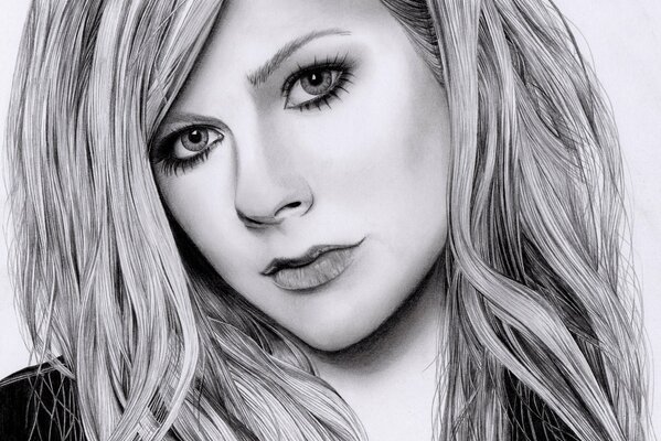 Bleistiftporträt von Avril Lavigne