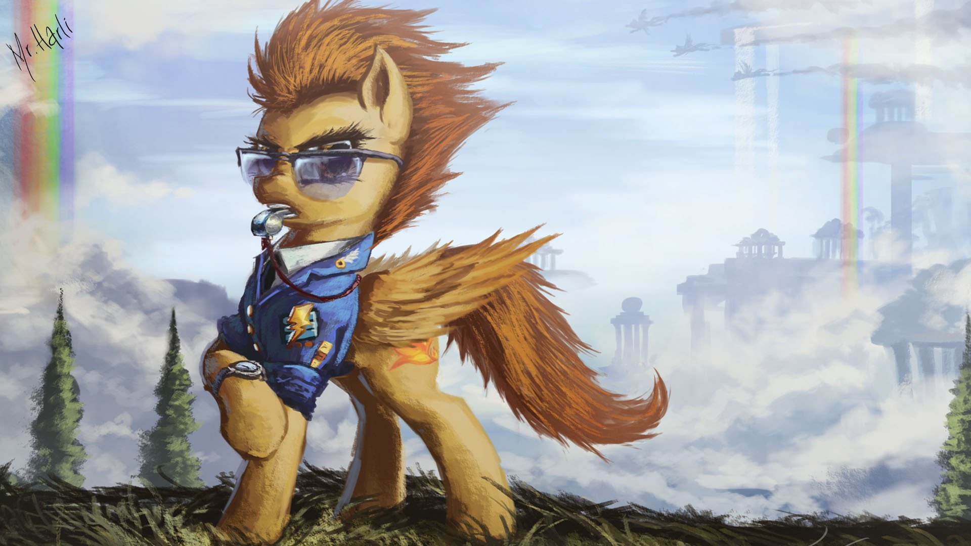 kucyki ponyi daring doo bezczelny lee rainbow spitfire miłość moc sztuka brony mlp serial my little pony