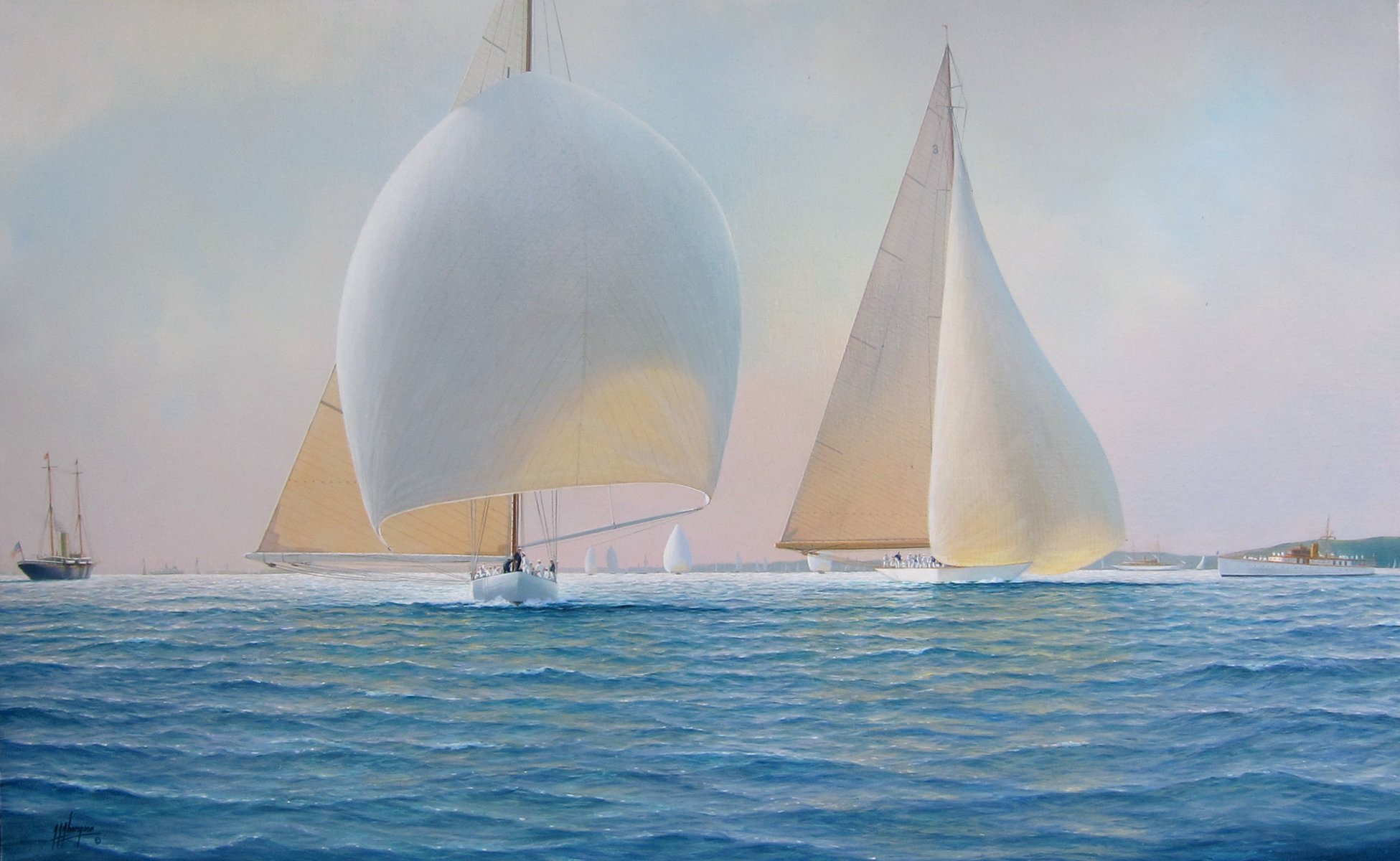 pattern tim thompson sea sailboats sail ships wind