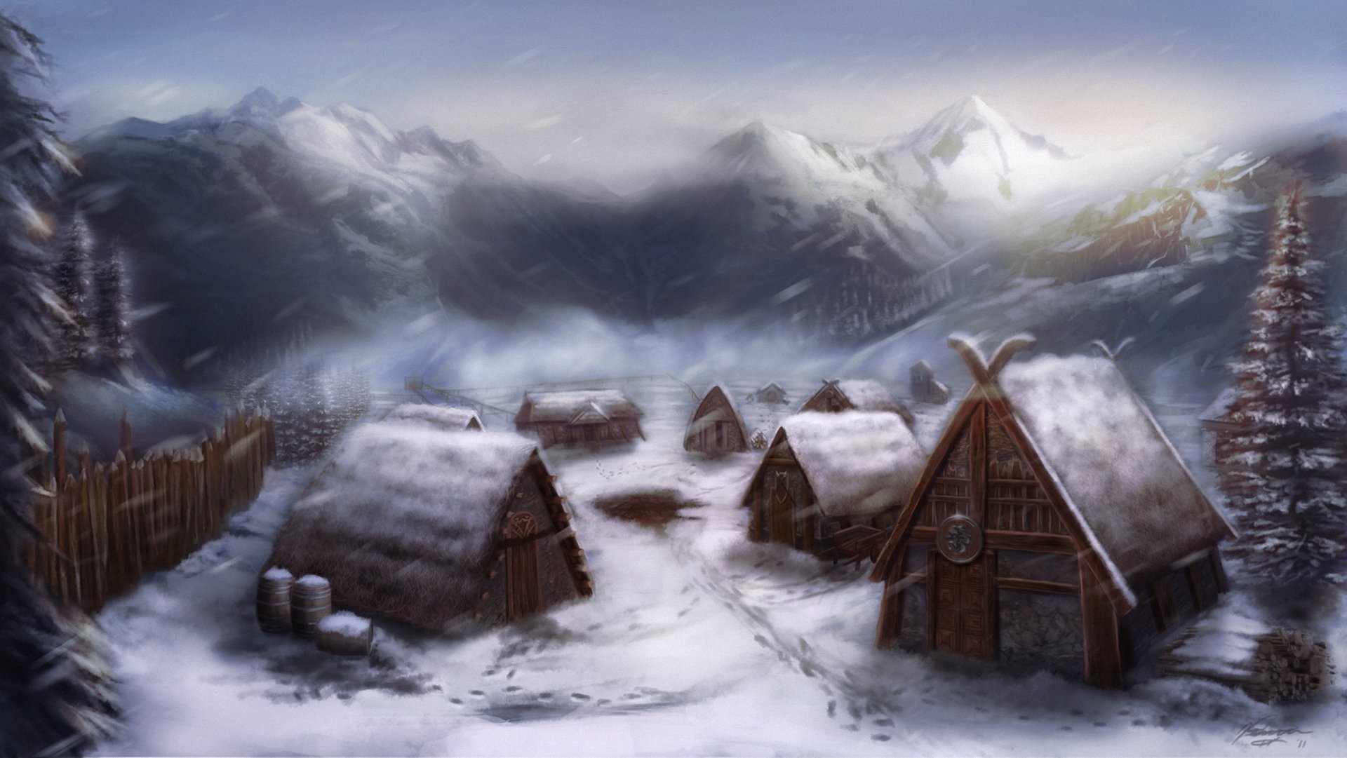 art michael davini village vikings snow settlement house