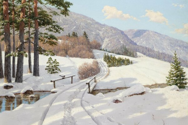 Zimowy nastrój w obrazach Borisa Bessonova