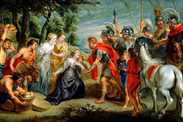 Rubens painting the meeting of David and Abigail