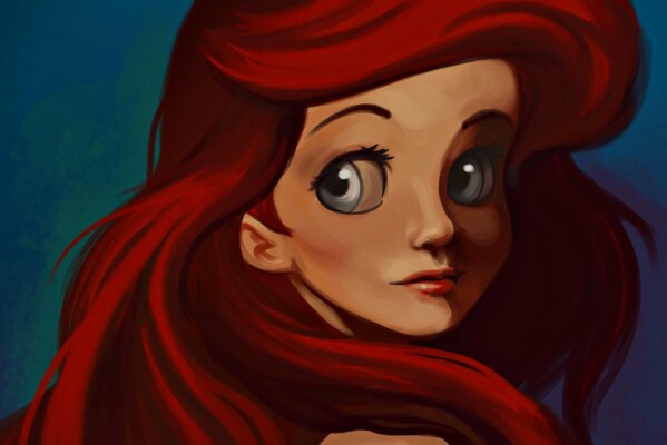 Image of the red-haired little mermaid Ariel
