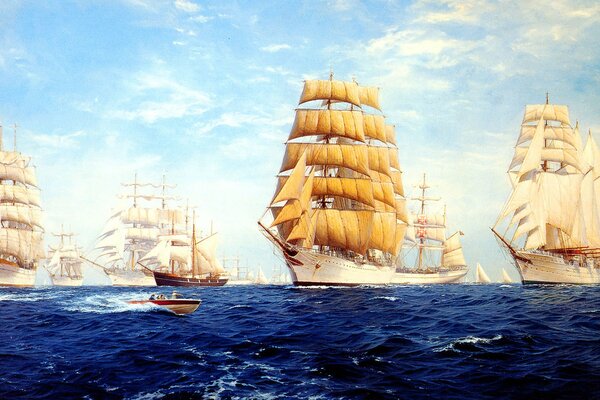 J. Stephen Grew a ship with yellow sails