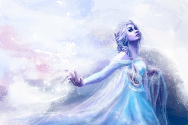 La regina delle nevi della bellezza magica
