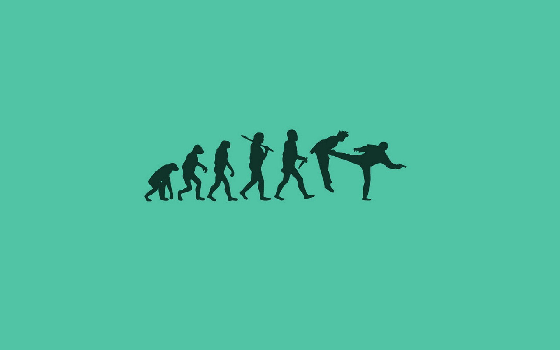 evolution monkey man stop