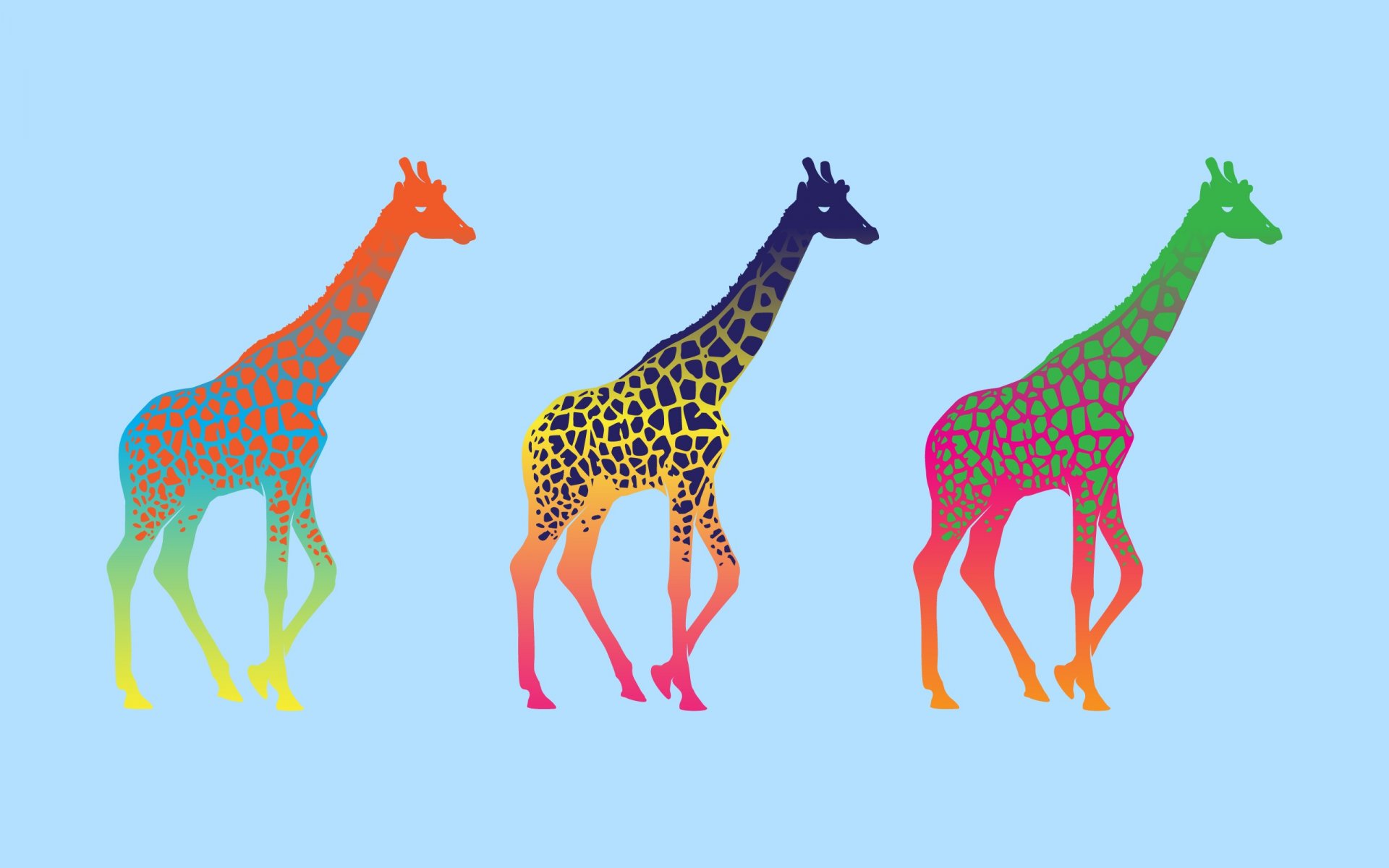 giraffe bunt pop art minimalismus