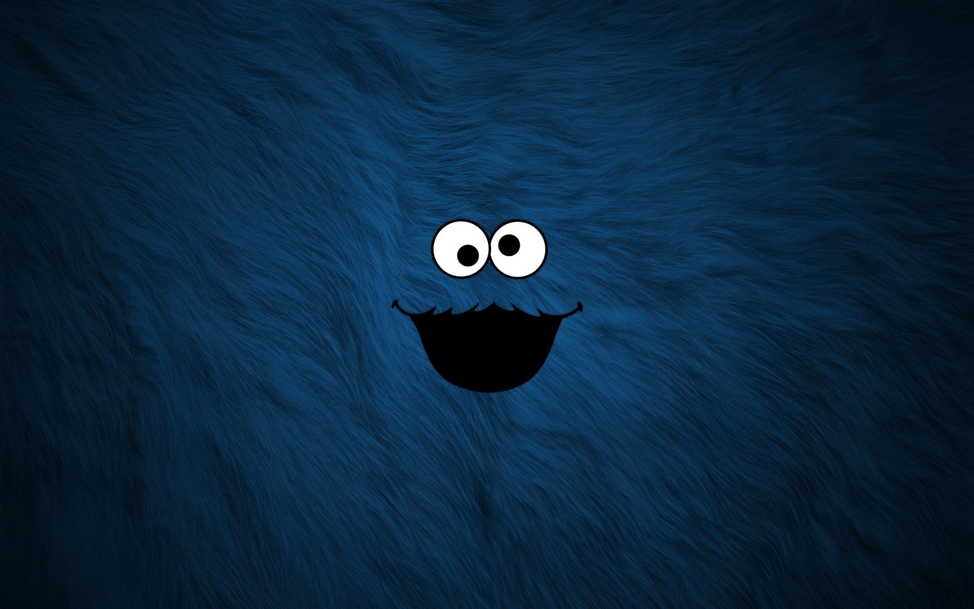 pelliccia faccia blu cookie monster