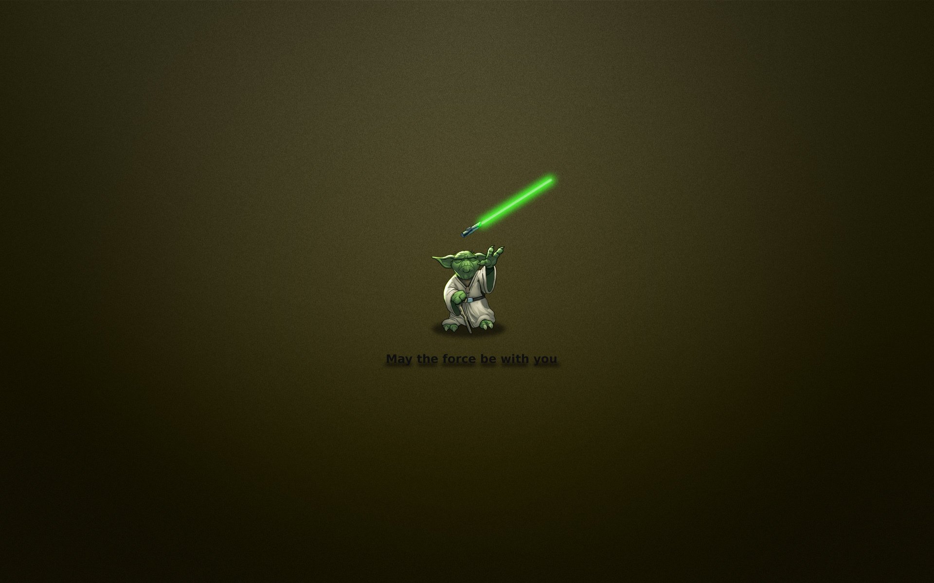 minimalismo jedi yoda paredes mínimas frase puede la fuerza estará contigo 1920x1200