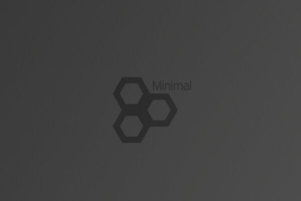 Minimalistic dark gray pattern in the form of honeycombs on a gray background