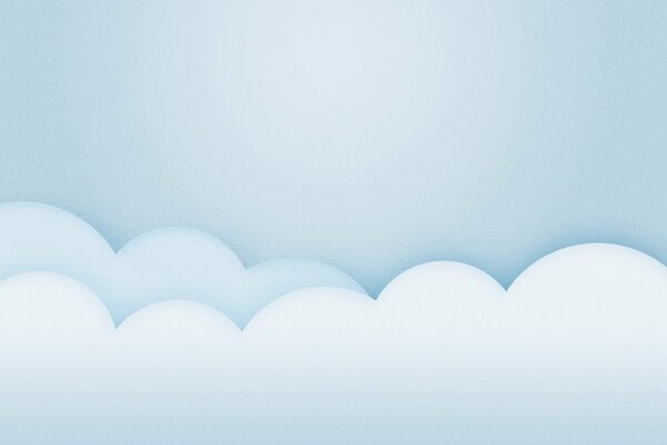 Nuages bleus dans le style de minimalisme