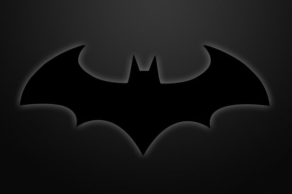 Signe sombre de Batman sur fond gris