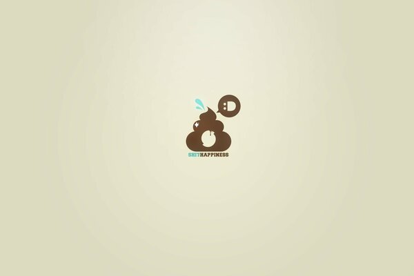 Illustration of shit with a funny smiley face